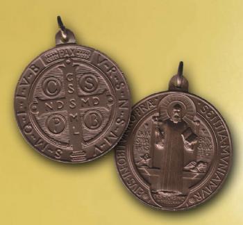 FOTOMEDALLA SAN BENITO bronce (3,2 cm)